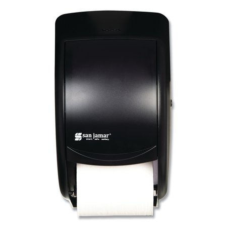 San Jamar Duett Standard Bath Tissue Dispenser, 2 Roll, 7 1/2w x 7d x 12 3/4h, Black Pearl R3500TBK